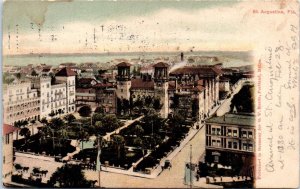 1900s Bird's Eye View St. Augustine Florida Undivided Back Postcard