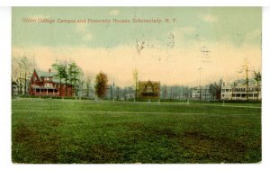 NY - Schenectady. Union College, Campus & Fraternity Houses