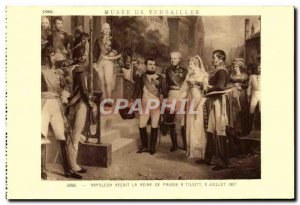 Old Postcard Musee De Versailles Napoleon receives the Queen of Prussia in Ti...