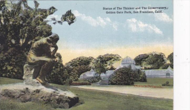 California San Francisco Statue Of The Thinker and The Conservatory Golden Ga...