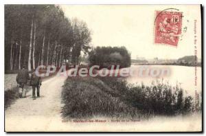 Postcard Old Nanteuil Meaux Banks of the Marne walkers