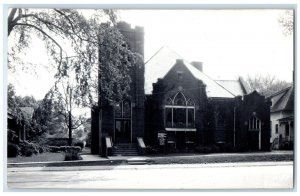 c1940's First Presbyterian Church Harvard Illinois IL RPPC Photo Postcard