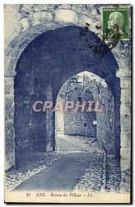 Old Postcard Eze Village Entrance