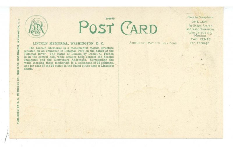 DC - Washington. Lincoln Memorial