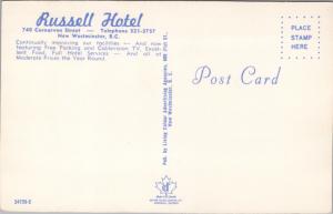 Russell Hotel New Westminster BC Multiview Unused Vintage Postcard D62