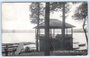 BUDD LAKE, New Jersey NJ ~ FOREST HOUSE DOCK Morris County 1911 Postcard