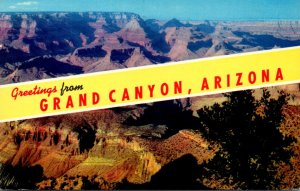 Greetings Grand Canyon Arizona 1961 Split View