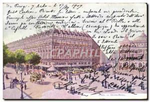 Paris Old Postcard Grand hotel