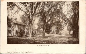 Residential Dirt Road, Old Deerfield MA Undivided Back Vintage Postcard O43