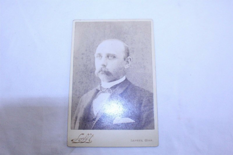 Vintage Cabinet Card Middle Aged Man by Lofft, Lapeer, MI