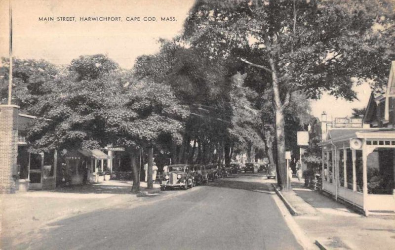 Harwichport Massachusetts Main Street Vintage Postcard AA9420