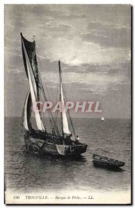 Postcard Old fishing boat Trouville fishing boat