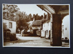 Wiltshire CASTLE COMBE from Market Cross - Old RP Postcard by E.A. Sweetman 8950