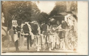 TRAVELING CIRCUS WAGON ANTIQUE REAL PHOTO POSTCARD RPPC