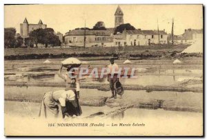 Postcard Old Salt marshes Noirmoutier