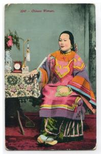 Chinese Woman Portrait San Francisco California 1915 postcard