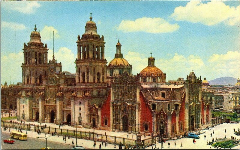 Catedral De Mexico DF VTG Postcard UNP Unused Marcolor Vintage Chrome 