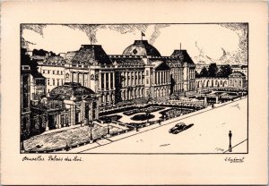 Postcard Belgium Brussels - The Royal Palace edition Drager