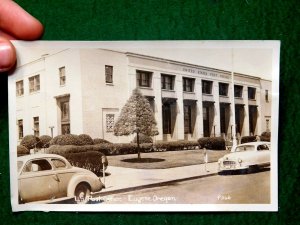 Vintage RPPC Post Office Eugene, Oregon Real Photo Postcard P24