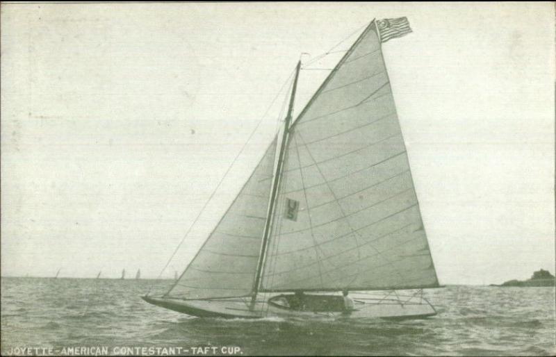 Yacht Racing Taft Cup American Contestant Winner Joyette c1910 Postcard