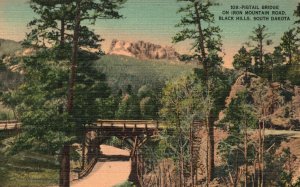 Vintage Postcard Iron Mountain Road Unique Construction Black Hills South Dakota