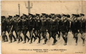 CPA MILITAIRE Funérailles du Maréchal Foch, Les Officiers Americains (316002)