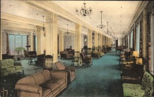 Lake George New York NY The Sagamore Lounge Albertype Vintage Postcard