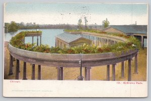 Postcard Chicago Illinois IL McKinley Park Pavilion 1908 UDB View