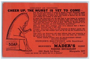 Mader's Oldest Famous Restaurant Soap Milwaukee Wisconsin WI Vintage Postcard