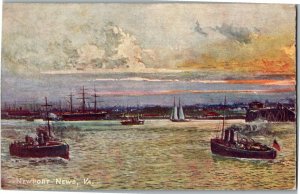 Tuck 2591 Jamestown Series Newport News VA Waterfront c1907 Vintage Postcard E69