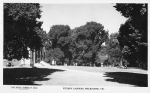 Melbourne Victoria Austrailia Fitzroy Gardens Real Photo Antique Postcard K13172