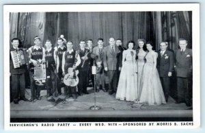 SERVICEMEN'S RADIO PARTY Stars - Advertising MORRIS B SACHS Chicago, IL Postcard