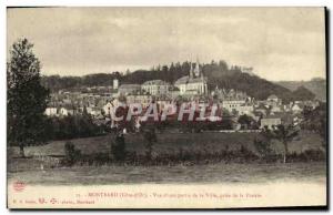 Postcard Old Montbard View of a part of the City taking the Prairie