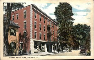 Bristol RI Hotel Belvedere c1920 Postcard