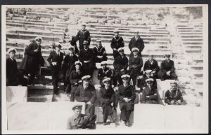 Genealogy Postcard - Ancestors Photo - Group of Navy Men in Ampitheatre RS1664