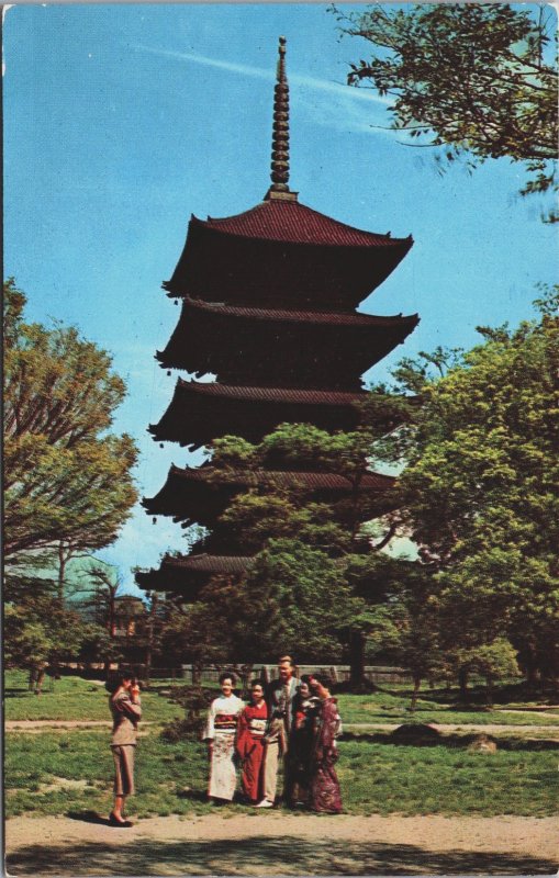 Japan Pagoda In Kyoto Japan Vintage Postcard C187