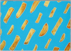 Vintage UK Health Education Authority Thick Chip Pattern Postcard 1987 C12