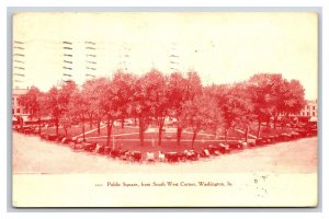 Public Square South West Corner Washington Iowa IA DB Postcard Y4