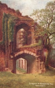 Vintage Postcard Castle Entrance To Banqueting Hall Kenilworth England UK