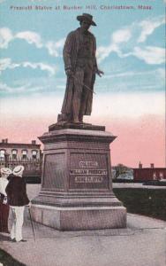 Massachusetts Charlestown Prescott Statue At Bunker Hill
