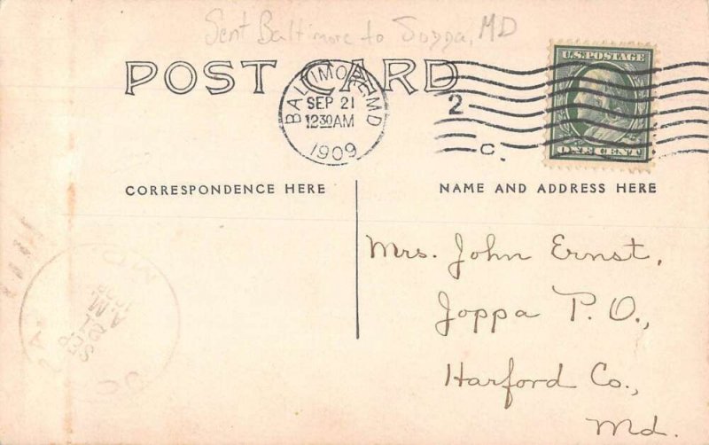 Baltimore Maryland Joppa Postal Used Real Photo Vintage Postcard AA34530 