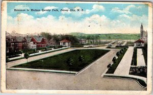 Postcard PARK SCENE Jersey City New Jersey NJ AN0415