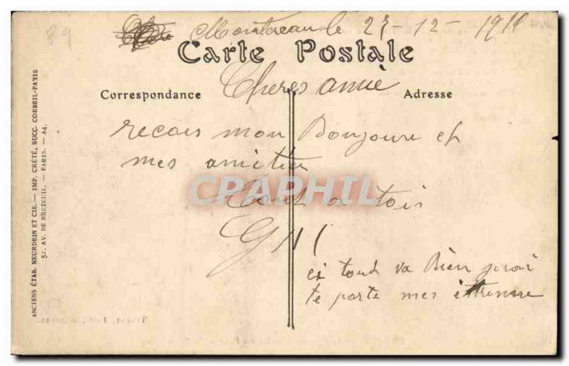 Old Postcard Auxerre General View from the Bridge Tournelle