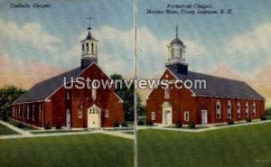 Catholic Chapel, Protestant Chapel, Marine Base in Camp Lejeune, North Carolina