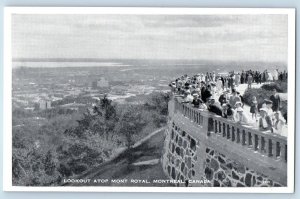 c1940 Montreal Quebec Canada Postcard Lookout Atop Mont Royal Exterior View
