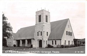Orange Texas St Paul's Episcopal Church Real Photo Vintage Postcard AA26641