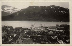 Tromso Norge Norway Brundtland Bird's Eye View Real Photo Vintage Postcard