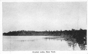 Crystal Lake New York View Of Crystal Lake, B/W Photo Print Vintage PC U10673