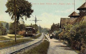 Streetcar Queen Victoria Park Niagara Falls Canada 1910c postcard