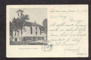 GALES FERRY CONNECTICUT METHODIST EPISCOPAL CHURCH 1906 VINTAGE POSTCARD